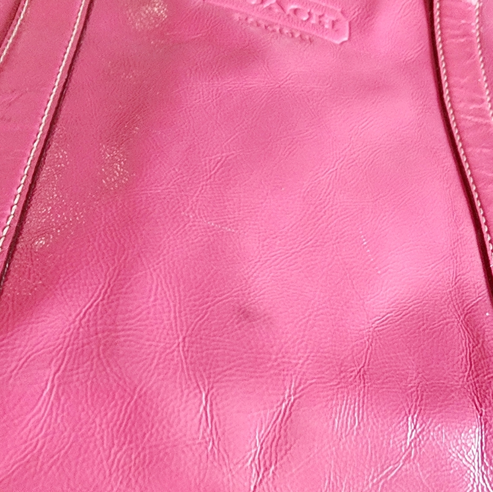 Coach Pink Patent Leather East/West Tote Bag - Picture 4 of 7